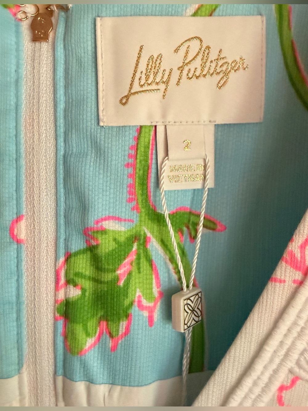 NWT Lilly Pulitzer Sidonie Stretch Shift Freshwater Blue Bursting Blooms - Picture 3 of 10